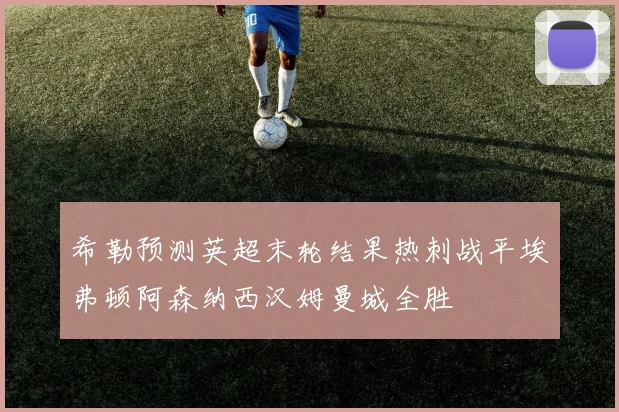 希勒预测英超末轮结果热刺战平埃弗顿阿森纳西汉姆曼城全胜